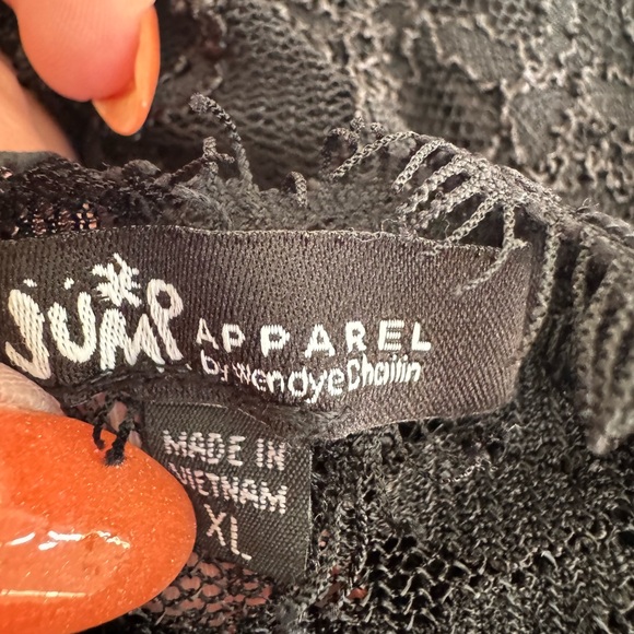 Jump Elegant Black Lace Long Sleeve Dress Juniors Size Large - Picture 8 of 9